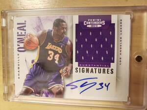 10枚限定 SSP サイン 2012 -13 Panini Contenders Substantial SHAQUILLE O'NEAL Auto (1/10) / シャキール オニール Autograph LA Lakers