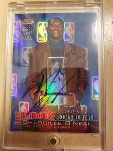 サイン 2000 -01 Topps Finest Moment SHAQUILLE O'NEAL Auto Refractor / シャキール オニール Autograph Rookie of the Year!