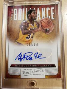 サイン 2012 -13 Panini Brilliance MAGIC JOHNSON Auto / マジック ジョンソン Autograph 