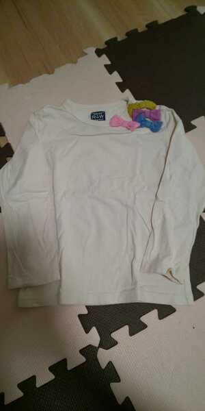 ラゲッドワークス リボン付き Tシャツ 長袖 白色 120サイズ
