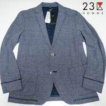 nk24L 新品 春夏/日本製 23区HOMME バーズアイ 和紙素材ジャケット 23区オム テレワーク(0)_画像1