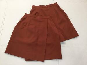 C-0019 new goods [HINUCK] culotte skirt 11 number L orange series 2 sheets set # high nak# office work clothes #OL# acceptance # uniform # office # uniform 