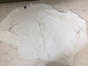 グッドオン Good On ロンT 長袖Tシャツ 2枚セット まとめて 福袋 メンズ シンプル アメリカ製生地 日本製 アメカジ ストリート M 白