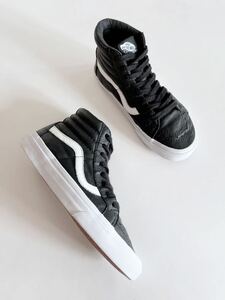 VANS SK8-HI バンズ れざー素材 スケートハイ レディースシューズ スケシュー ブラック 23.5cm