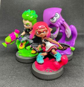 アミーボ amiibo スプラトゥーン ネオンピンクガール ネオングリーンボーイ イカパープル