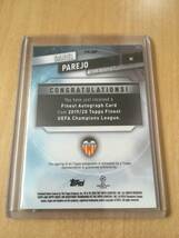 TOPPS Finest ダニエル・パレホ　直筆サイン　UEFA CHAMPIONS LEAGUE_画像2