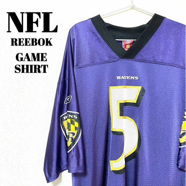 90’s Reebok ｜リーボック　フットボールシャツ　NFL　レイヴィンズ　Lサイズ