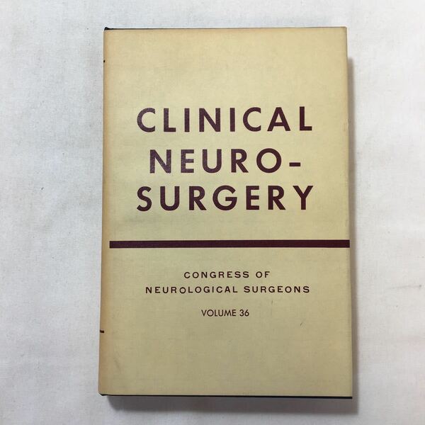 zaa-228♪Clinical Neurosurgery: Proceedings (CONGRESS OF NEUROLOGICAL SURGEONS)P. McL.Black (編)Peter . Black(編集) 1989年 英語版