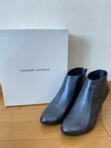 新品◆ツモリチサト　TSUMORI　CHISATO　ウエッジブーティ◆ネイビー◆24.5_画像1