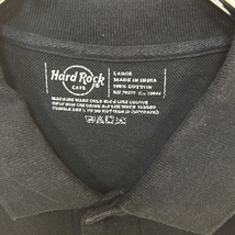 【人気】Hard Rock CAFE/ハードロックカフェ 横浜 ポロシャツ 半袖 ロゴ刺繍 ブラック サイズL/S2083_画像7