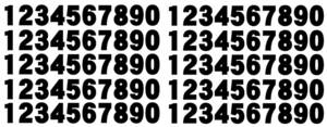 数字（ナンバー）カッティングステッカー縦10mm 超極太ゴシック体（100個）＠全18色・全３万書体　史上最強のステッカー屋