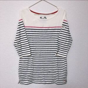 ボーダーカットソー tシャツ 七分袖
