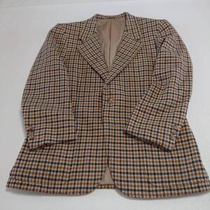 【ビンテージ・古着】Aquascutum アクアスキュータム 千鳥格子 2B ジャケット サイドベンツ 総裏 A4 毛100%