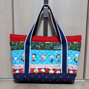 スヌーピートートバッグ ハンドメイド トートバッグ ★最終お値下げ★