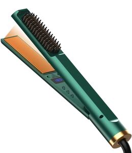 ヘアアイロン ストレート カール両用 ヘアアイロン グレー アイロン LCD