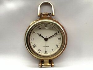 【懐中時計】デザイン懐中時計　『オープンレンズカバー　クォーツ時計』コレクション時計　ジャンク品等《懐中時計大量出品》　K0924ＯⅡ