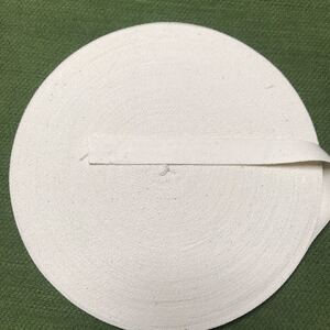 15mmの生成り杉綾テープ0.5mm厚