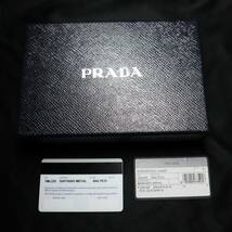 【PRADA／プラダ】二つ折り財布／ネイビー系／サファイアーノ／1ML225_画像4