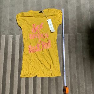 新品 hot-ticket 半袖Tシャツ ホットチケット Tシャツ sex&drugs&rock roll 黄色 激安