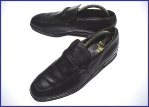  редкий USA производства Vintage * легкий Flex /EASY FLEX* натуральная кожа монета Loafer [10D/27.5/ чёрный ]*8i07