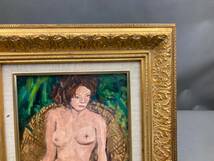 絵画　油絵　作者不明　裸婦　少女　ヌード　ホビー　カルチャー　美術品　模写　K-2_画像5