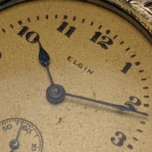 1920年頃 アンティーク 動作品 エルジン 装飾ベゼル 金張りケース 懐中時計_画像3