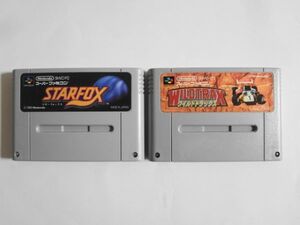 送料無料 即決 使用感あり 任天堂 スーパーファミコン SFC ワイルドトラックス スターフォックス 人気 シリーズ セット レトロ ゲーム Y726