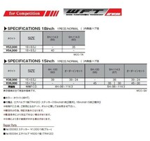 6.5J×15インチ オーダーinset:39～24, PCD:100 5Hole 新品4本set WORK M.C.O RACING 色:ホワイト オーダーインセット,PCD加工対応 取寄せ_画像2