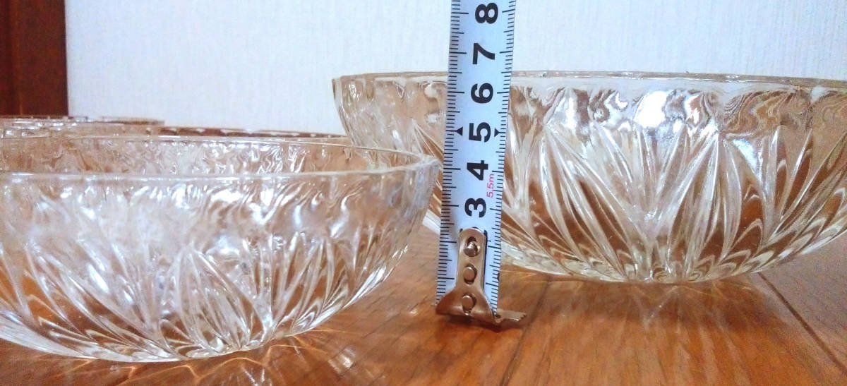 手渡し可(群馬県前橋市)】SOGA GLASS 曾我ガラス 小鉢 5点・大鉢 1点