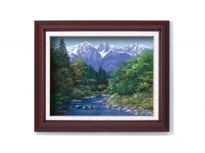 Art hand Auction ●[Free shipping] Kazuyuki Hirose oil painting frame F6 Mt. Hakuba ●, Painting, Oil painting, Nature, Landscape painting