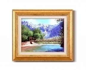 ●[Free Shipping] Isao Oyama Oil Painting Frame F6 Gold Kamikochi ●, Painting, Oil painting, Nature, Landscape painting