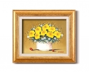 ●[Free shipping] Masashi Sawada oil painting frame F6 gold/flower●, painting, oil painting, Nature, Landscape painting