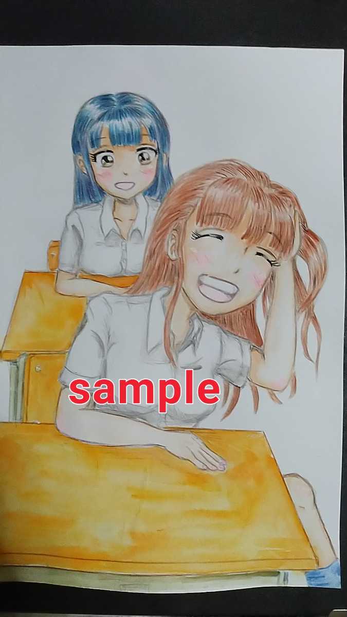 A4 Hand-Drawn artwork illustration Lively child in the front seat, comics, anime goods, hand drawn illustration