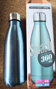 スプラッシュ ステンレスボトル ブルー　360ml 水筒