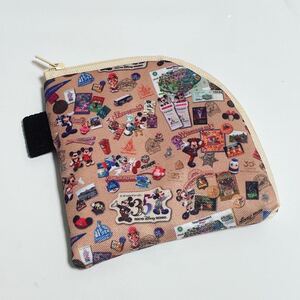 ハンドメイド L字ポーチ ミニポーチ ( ヒストリー柄 )