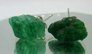 SpecialPrice16CtColombianNaturalEmeraldStEarrings 