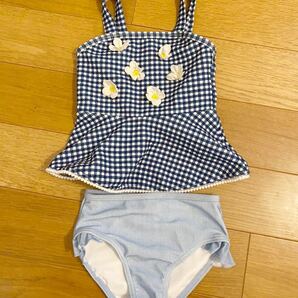 ☆美品ベビー水着 キッズ 女の子水着 プティマイン 水着 女の子 90cm