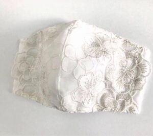 チュールレースホワイトE ハンドメイド 立体インナー 高島ちぢみ