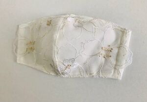 チュールレース立体インナー ホワイトD ハンドメイド 高島ちぢみ SALE