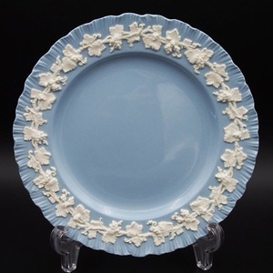 ウェッジウッド エンボスド クイーンズウェア クリームオンラベンダー シェルエッジ WEDGWOOD 20.5cm プレート #2