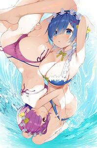 [ unopened ]li Zero Lem Ram swimsuit tapestry /.... large .illust:...A0529