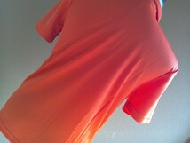 a新品 送料無料 ｍｈ3 ポロシャツ オレンジ 150サイズ　 ストレッチ素材 ドライメッシュ 伸びる 男女兼用半袖　_画像4