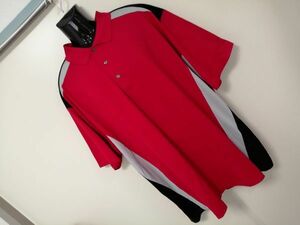 kkaa1525 ■ Ben Hogan ■ ベン ホーガン ポロシャツ カットソー トップス 半袖 ドライ 赤 3XL 大きいサイズ
