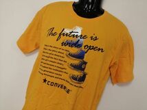 kkaa1584 ■ CONVERSE ■ コンバース Tシャツ カットソー トップス 半袖 コットン 黄色 イエロー 山吹色 L_画像2