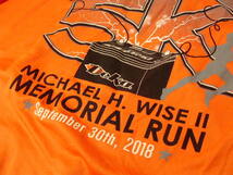 sue763 TEAM 365 半袖 ドライTシャツ ダークオレンジ ■ 前後プリント ■ MICHAEL H. WISE MEMORIAL RUN 2018 丸首 サイズXL_画像5