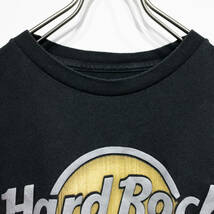 M / ハードロックカフェ HARD ROCK CAFE ラスベガス エンボス ビッグロゴ 半袖 Tシャツ スケーター ブラック 黒 美品 メキシコ製_画像3