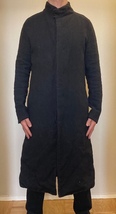 【美品】希少 LAYER-0レイヤー0 H WOOL ウール TRENCH COAT BLACK 48 カルペディエム アルティエリ ma+ LUC guidi_画像8