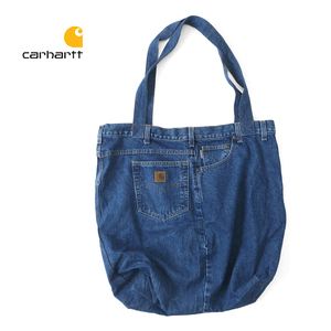 carhartt カーハート　一点物リメイク◎ビッグトートバッグ/ビンテージデニム