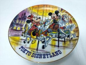 Disney　ディズニー　ミッキーマウス　ミニーマウス　デコレーション用　 飾り皿 　絵皿 　陶器 　プレート (21_9807_2)