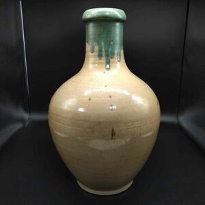 壺　花瓶　高さ34.5cm　一輪挿し　骨董　陶器　インテリア　アンティーク　レトロ (21_813_15)